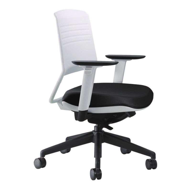 scaun office alb negru