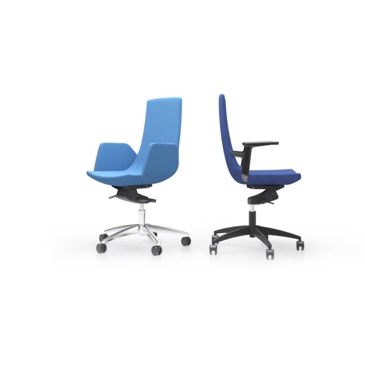 scaun birou albastru ergonomic